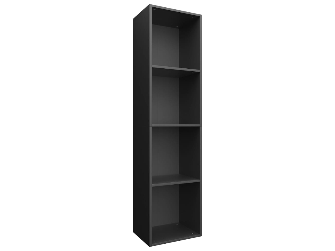 Book Cabinet, Book Cabinets Vidaxl Preto Madeira Processada (36 X 30 X 143 Cm)