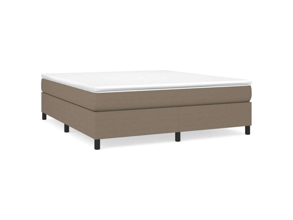 Cama com Molas/Colchão 180x200 Cm em Tecido Castanho Acinzentado MAISON EXCLUSIVE