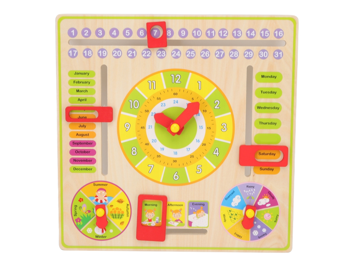 Mali quadro Sobre Hoje Brinquedo Montessori Educação Infantil Aprendizagem Hora Data Mês Madeira Acima 3 Anos