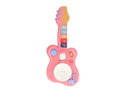 Primerox violão Infantil Musical Bateria Diy Brinquedo Educacional Abs Estilo Fofo Pink para Crianças