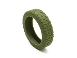 Capas protetoras silenciosas de silicone para rodas de mala, verde militar BRILVIBERA