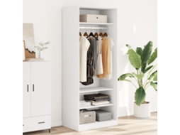 Vidaxl Roupeiro 80x50x200 Cm Derivados De Madeira Branco