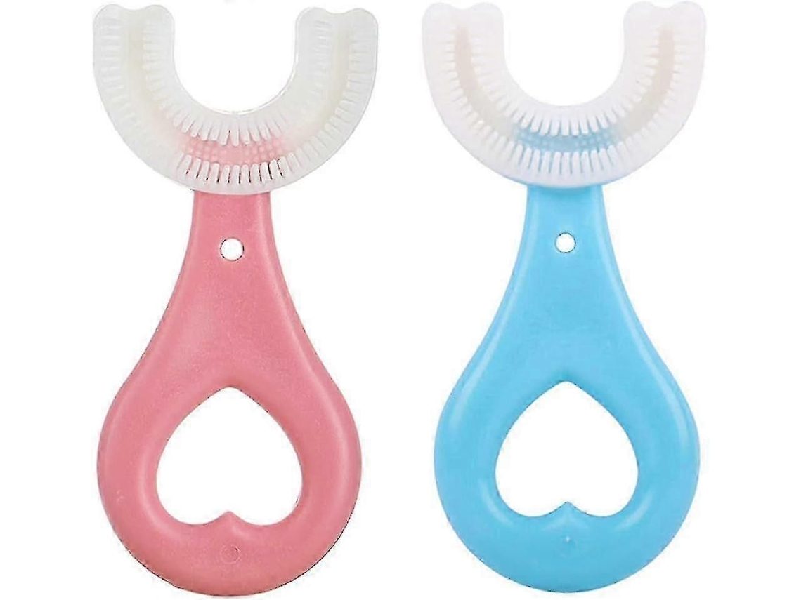 Escovas De Dentes De Silicone Em Formato De U Para Crianças - Massagem Suave Nas Gengivas E Limpeza Completa Dos Dentes.