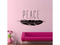 Adesivos de parede em vinil com estampa de penas da paz para decoração de casa, sala de estar, removíveis, 58 x 31 cm.