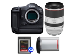 Eos R3 + Rf 70 200mm F/2.8 L Is Usm + 2 Sandisk 128gb Extreme Pro Cfexpress Type B + Canon Lp e19 + Ebook “20 Dicas para Fotos Que Impressionam” CANON