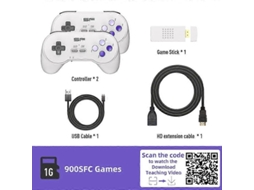 Console De Jogos Portátil Sem Fio Usb Com 3.000 Jogos Integrados Para Sfc Retro Dendy, Console De Jogos Portátil Retrô Ly Ebike