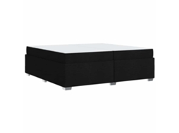 Conjunto 1 Estrutura Da Cama Vidaxl Preto Tecido (200 X 200 Cm)