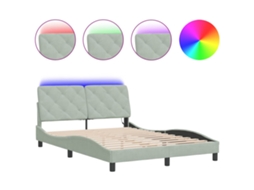 Bed Frame, Bed Frames Vidaxl Cinzeto Veludo (140 X 200 Cm)
