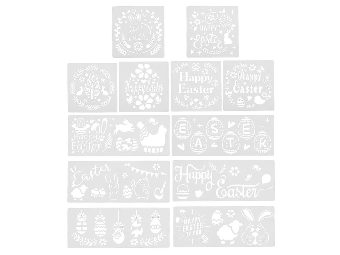 12Pcs Modelo de Desenho com Tema de Páscoa ALLINLESS