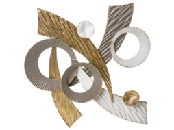 Decoração De Parede Beliani Fenit De Ferro Dourado 55x4x54