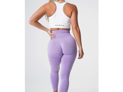 Leggings Sem Costuras Nvgtn Com Contorno Nas Cinturas E Glúteos - Conforto E Estilo Para O Treino Lilás