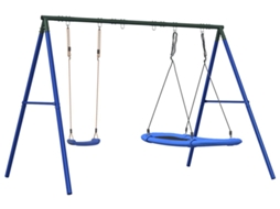 Outdoor Swing Set, Outdoor Swing Sets Vidaxl Azul Aço (n/a)