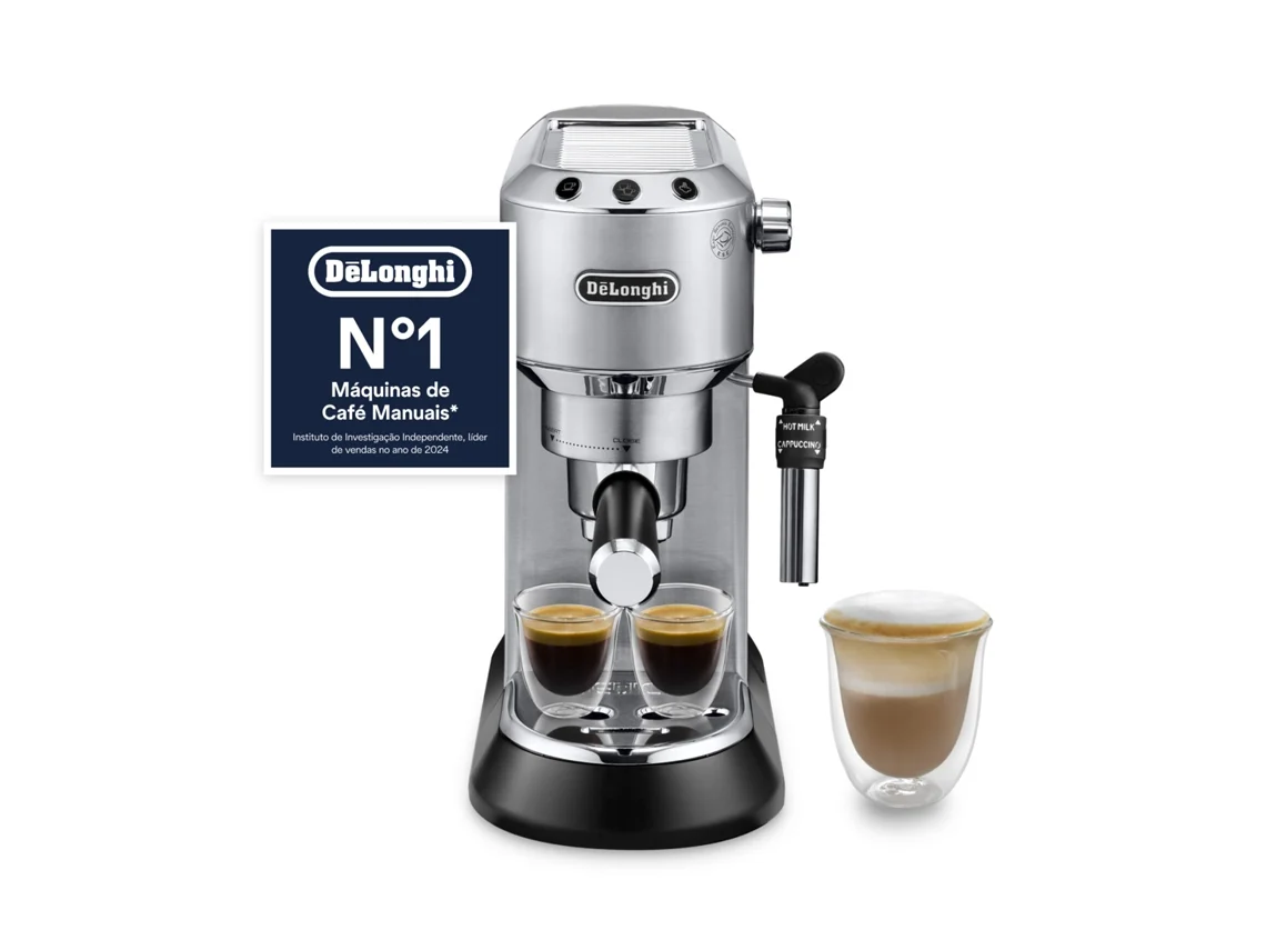 Máquina de Café Manual DELONGHI Dedica Style EC685.M (15 bar - Cinzento)