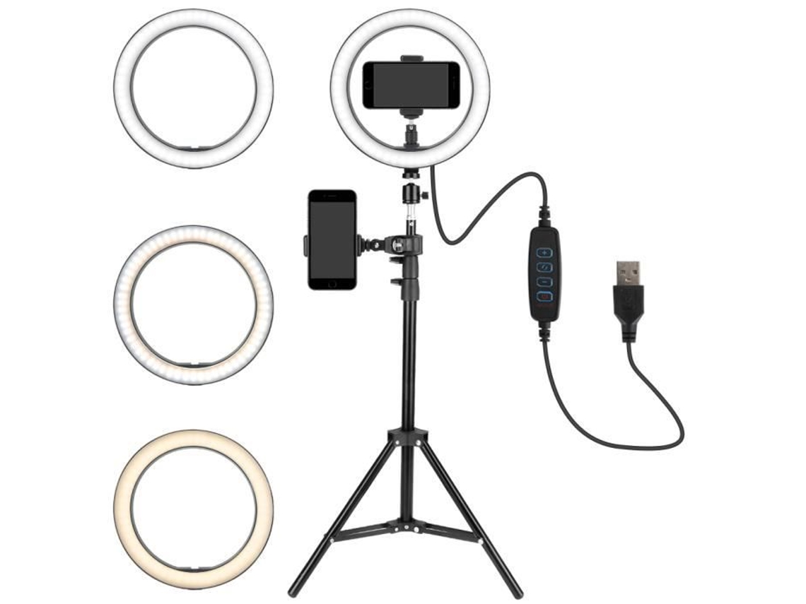 Ring Light Led LETOUCH De 10'' Lâmpada Anelar Regulável