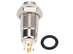 Botão Push Momentâneo 8mm Água Resistente Com Luz 3v Branco Inox Iniciar Interruptor