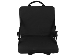 Cojins Plegable Outdoor Ajustável para Acampamento Jardim com Encosto Preto | S/MARCA
