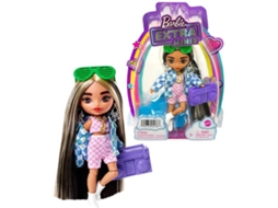 Boneca BARBIE Barbie Extra Mini Chaqueta Cuadros (Idade MÃÂÃÂÃÂÃÂ­nima: 3 Anos)
