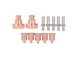 12 Peças Conjunto De Bicos E Eletrodos Kp2845 Para Soplete De Corte Plasmático Lc105 80a Consumíveis Latão Cobre