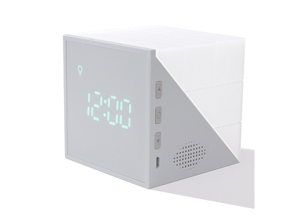 Despertador Led Multifuncional Cubo Temporizador Termômetro Carregamento Usb RNEMITERY