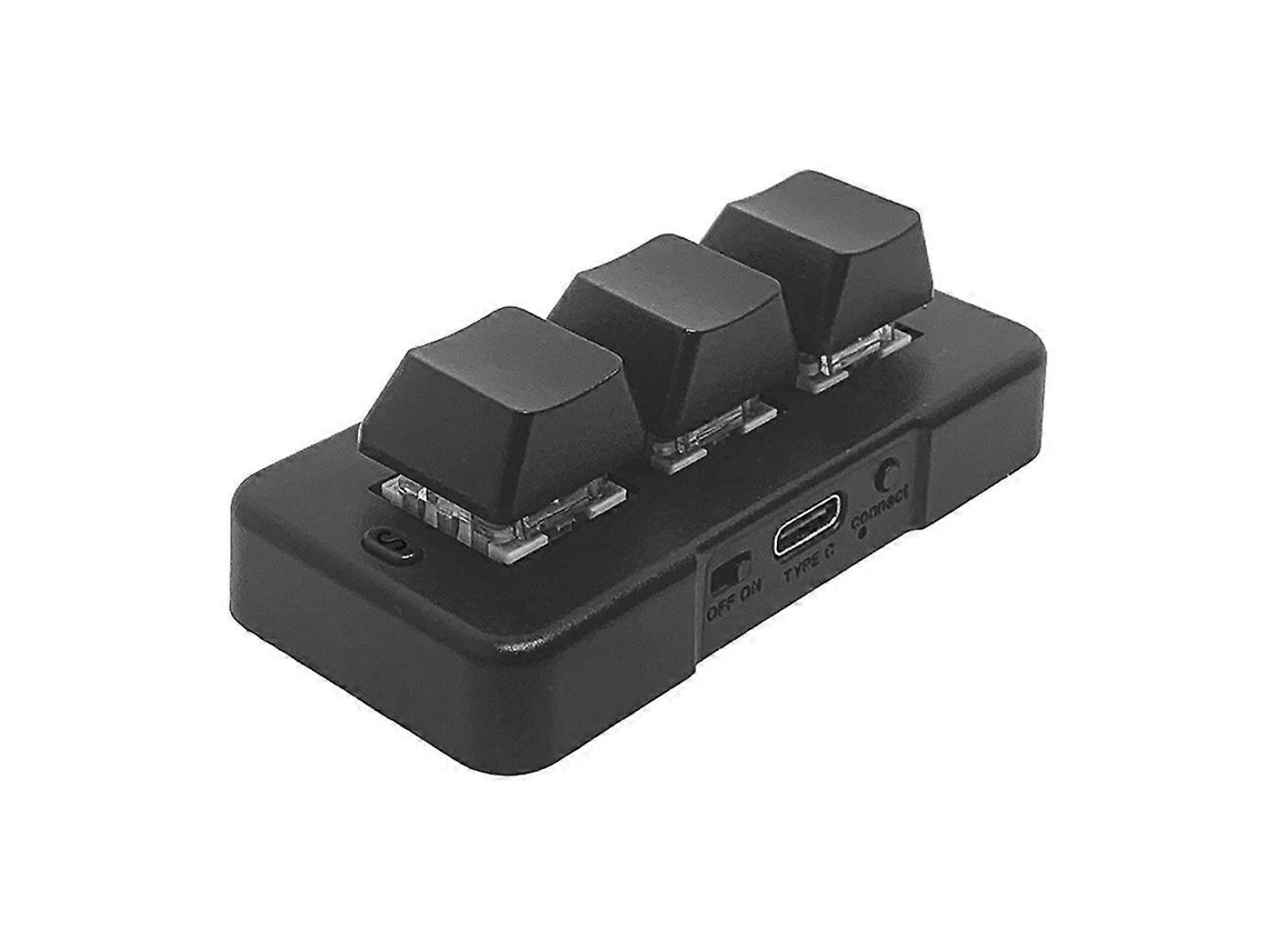 Lurelia Teclado Sem Fios, 2.4g, Receptor Usb, 3 Teclas, Ergonómico, Mecânico, Gaming, Macro