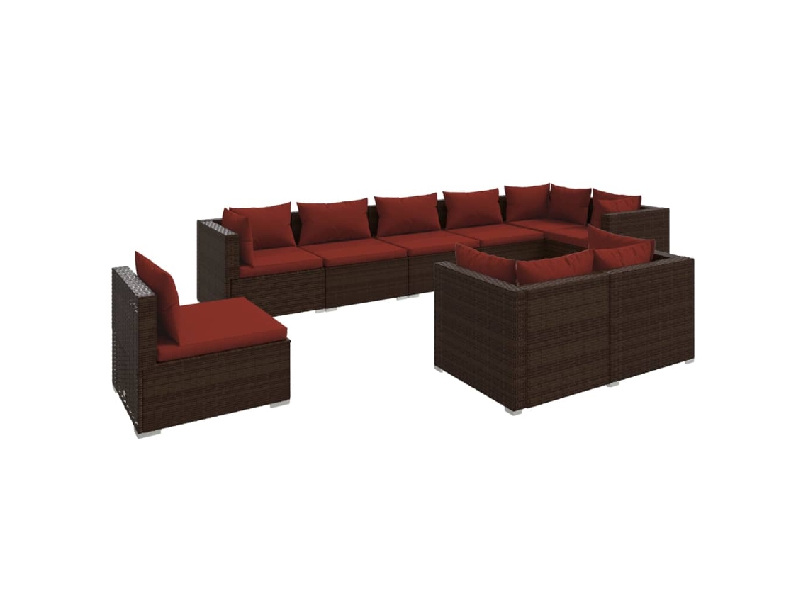 Garden Lounge Set, Garden Lounge Sets Vidaxl Marrom Rattan / Vime (n/a)