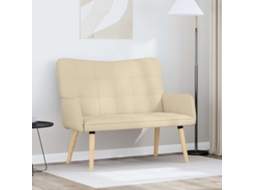 Vidaxl Sofá Para 2 Pessoas Creme 115 X 61 X 87 Cm Tecido