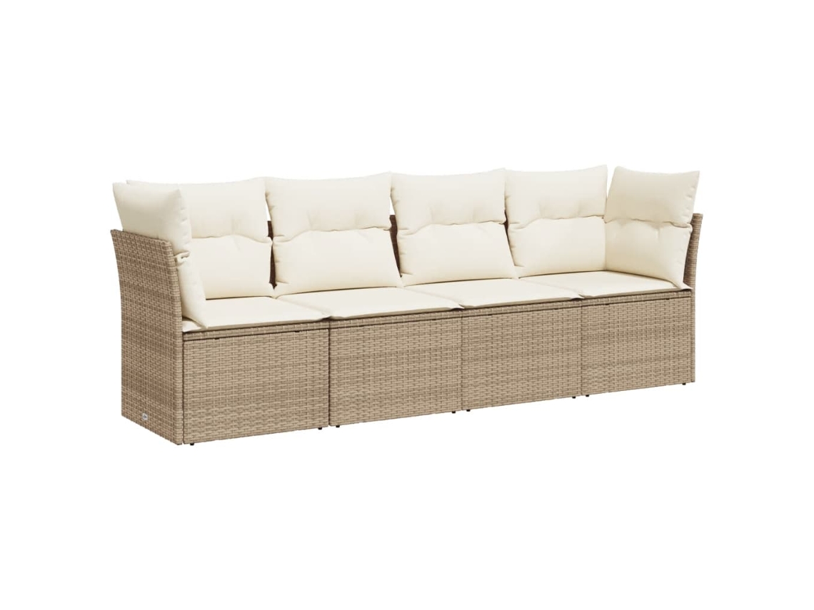 Garden Sofa Set, Garden Sofa Sets Vidaxl Bege Rattan / Vime (n/a)