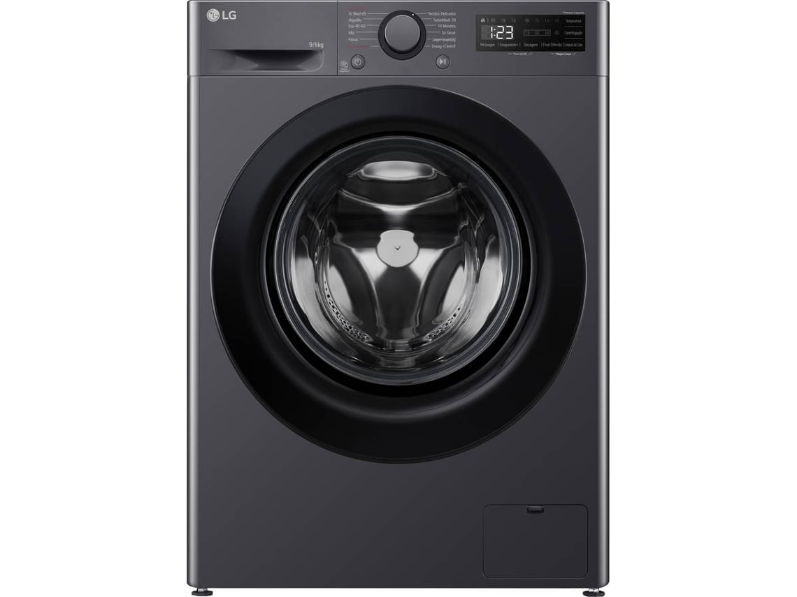 Máquina de Lavar e Secar Roupa LG F4DR509S6M (6/9 kg - 1400 rpm - Preto)