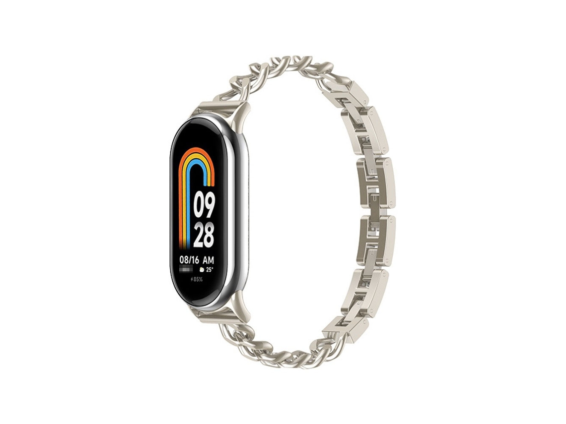 Pulseira De Metal Compatível Com Xiaomi Mi Band 8/9/10 Elegante Aço Inf