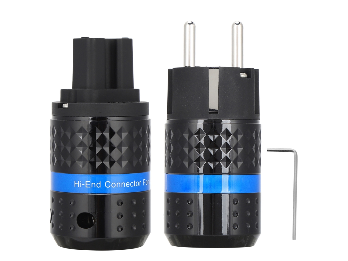 Conector de alimentación Iec de cobre puro con baño de rodio para equipos profesionales | S/MARCA
