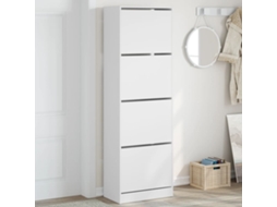 Vidaxl Sapateira Com 4 Gavetas Articuladas 60x34x187,5 Cm Branco