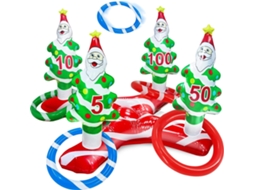 Anel de Árvore de Natal Inflável Gigante Jogo de Festa Brinquedos para Crianças e Adultos Recheios para Família Suprimentos para Festas de Natal Favor