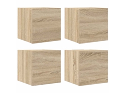Tv Cabinet Set, Tv Cabinet Sets Vidaxl Marrom Madeira Processada (n/a)