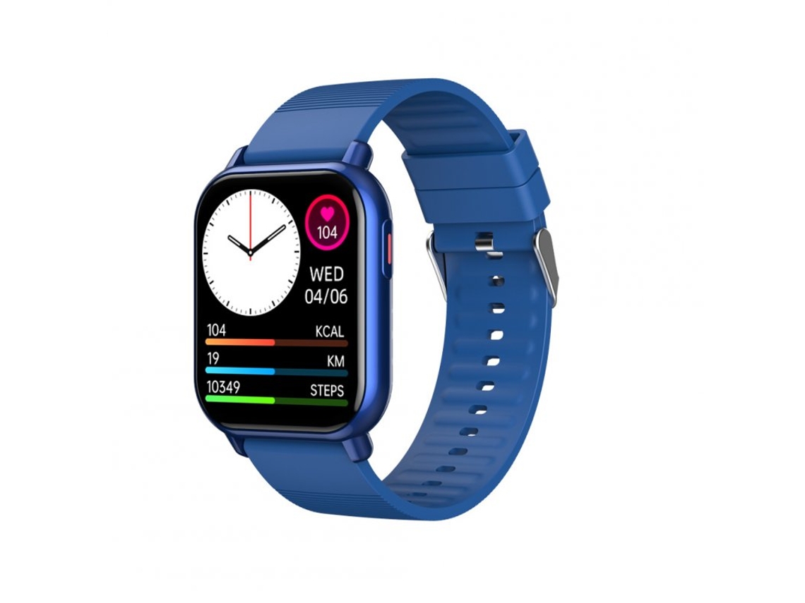 Smartwatch Tela Hd de 1 85 Polegadas Oxigênio no Sangue Monitoramento Da Temperatura Corporal Fitness Azul