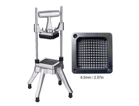 Cortador vertical de batata frita com lâmina de aço inoxidável de 6,5 mm, corpo de alumínio para cebola, cenoura, pepino ALLONSCD