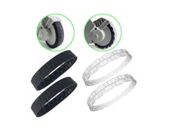 Acessórios de pele de pneu de roda, 2 peças, para xiaomi mi robot mijia 1s 2s t4 t4 t6 roborock s50 s55 s6masv aspirador de pó eletrodomésticos