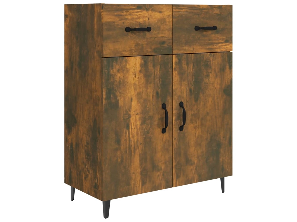 Aparador Derivados de Madeira Cor Carvalho Defumado MAISON EXCLUSIVE (69,5x34x90 cm)