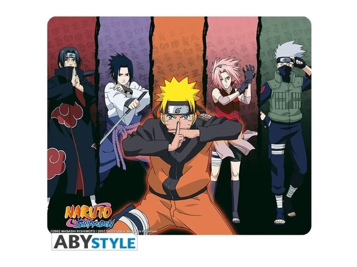 Mouse Pad Abystyle Naruto Shippuden Flexível Antiderrapante 19,5x23,5 Cm