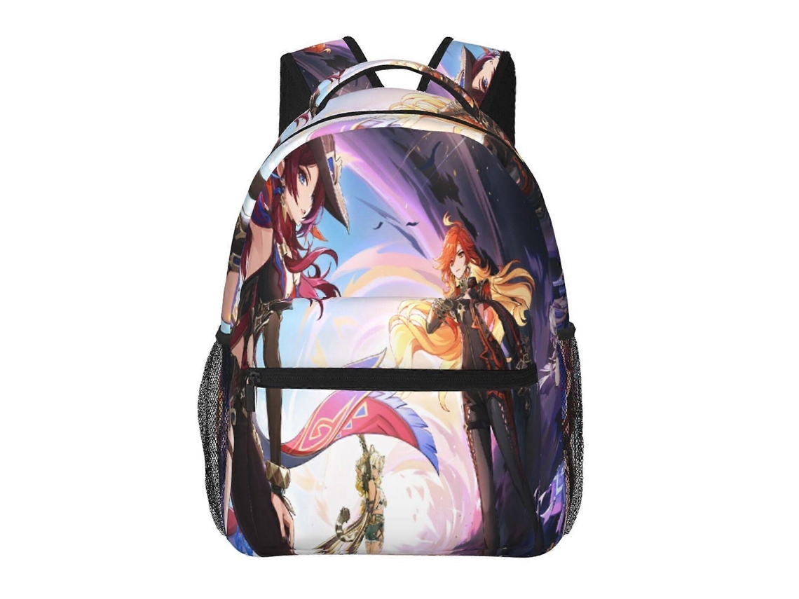 Mochila De Estudante Genshin Impact J250, Durável E Leve, Com Alça De Ombro Impermeável E Respirável. Olysi Shop