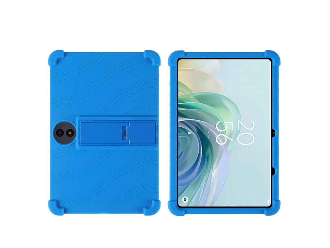 Capa De Silicone Anti‑choque Halinuia Com Suporte, Cor Azul Para Tablet Tcl Tab 11 Fe