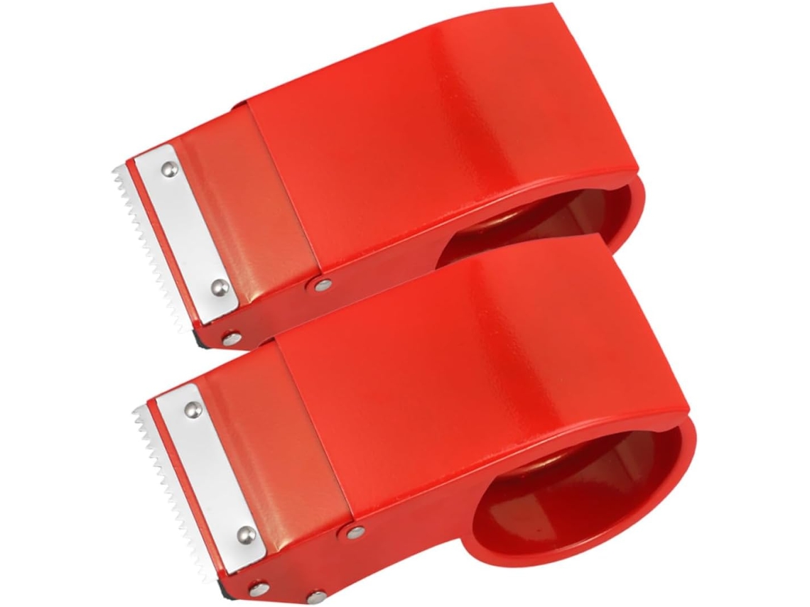 Dispensador Portátil De Fita Adesiva, 2 Peças, Vermelho Ferro