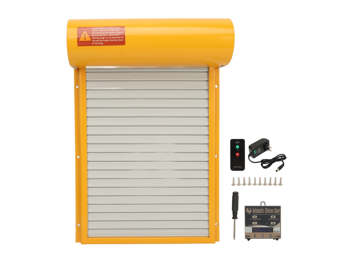 Abre portas Automático 3 em 1, sensor de luz, temporizador, rádio, para galinheiros LAXISCREED