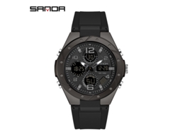 Relógio MDUG feminino preto, esportivo, à prova d'água, multifuncional luminoso (modelo feminino)