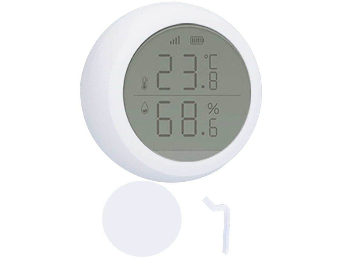 Sensor inteligente de temperatura e umidade sem fio com display LCD controle remoto app S/MARCA