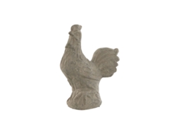 Figura decorativa Home Esprit Galinha cinza com acabamento envelhecido 25 x 16 x 32 cm