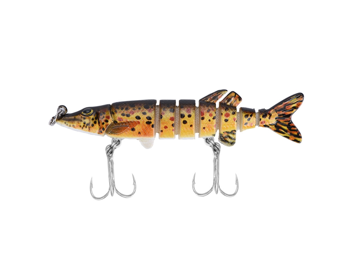Lure (multi-jointed Bionic, High-efficiency Fish Attracting) New Product Pike 8 Colors Bestseller 8cm-5.3g Fishing Bait 6 Black Hook Hs023