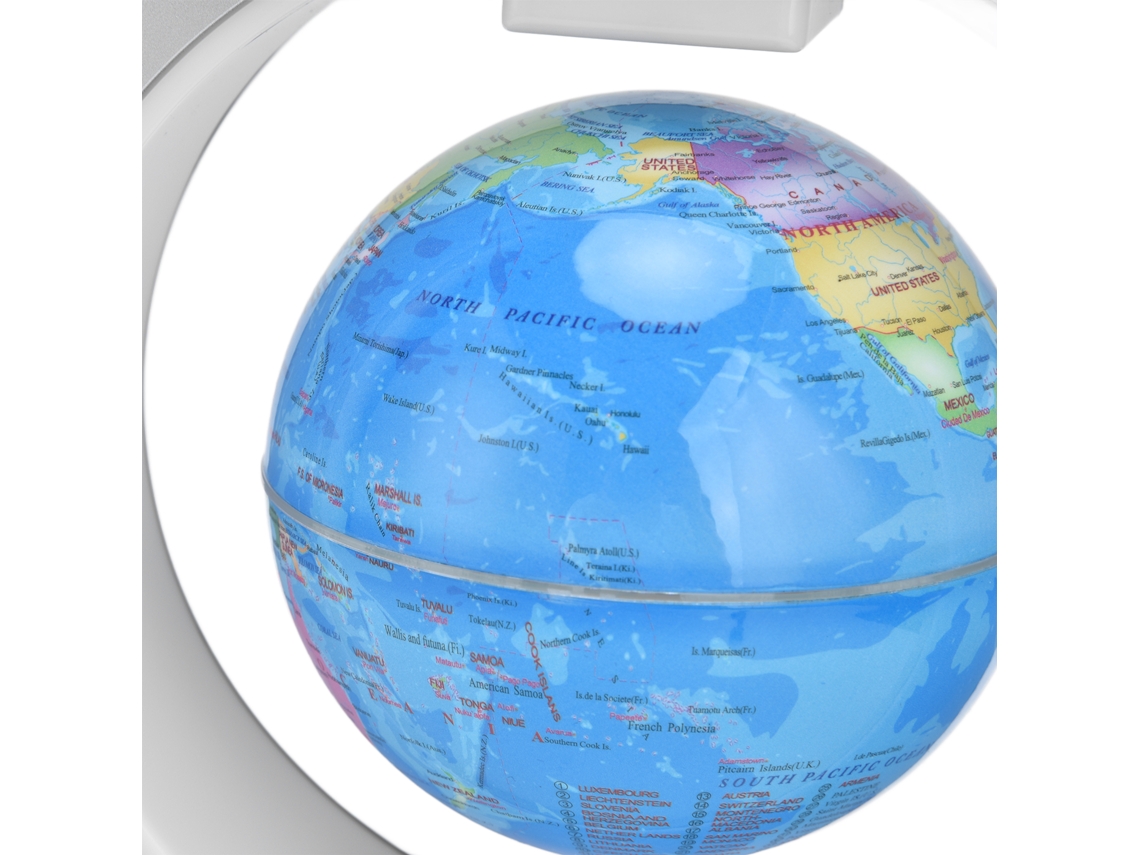 Globo Magnético De Levitação 4 Polegadas Azul E Branco Executivo Eoocoo