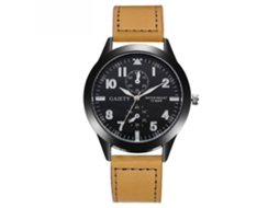 Reloj Hombre De Negocios Gaiety Analógico Dial Redondo Cuarzo Pulsera (caqui)