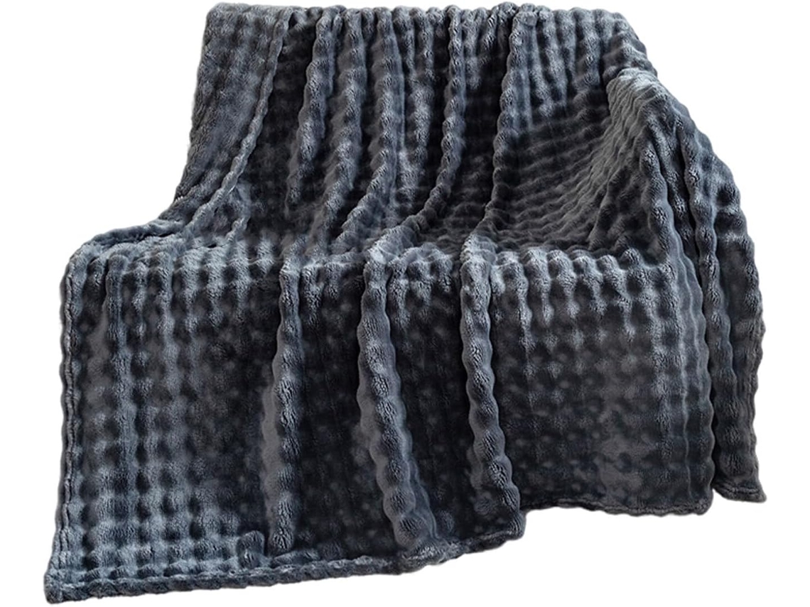 Manta De Pele Sintética Branca, Super Macia E Aconchegante Para Aquecimento Conforto, Feita De Tecido Macio Flanela