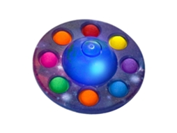 Brinquedo de bolhas Planeta com LED, brinquedo educativo espacial antiestresse, presente ideal para Natal e aniversários.